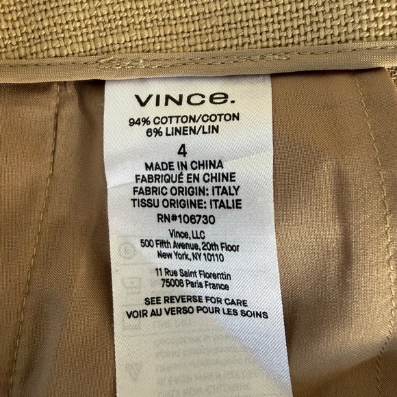 NWOT Vince Sculptural Linen Blend Panama Shorts - Picture 10 of 10